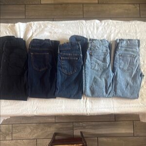 Bundle of GAP Kids Jeans - Black, Dark Blue, Medium Blue, Light Blue